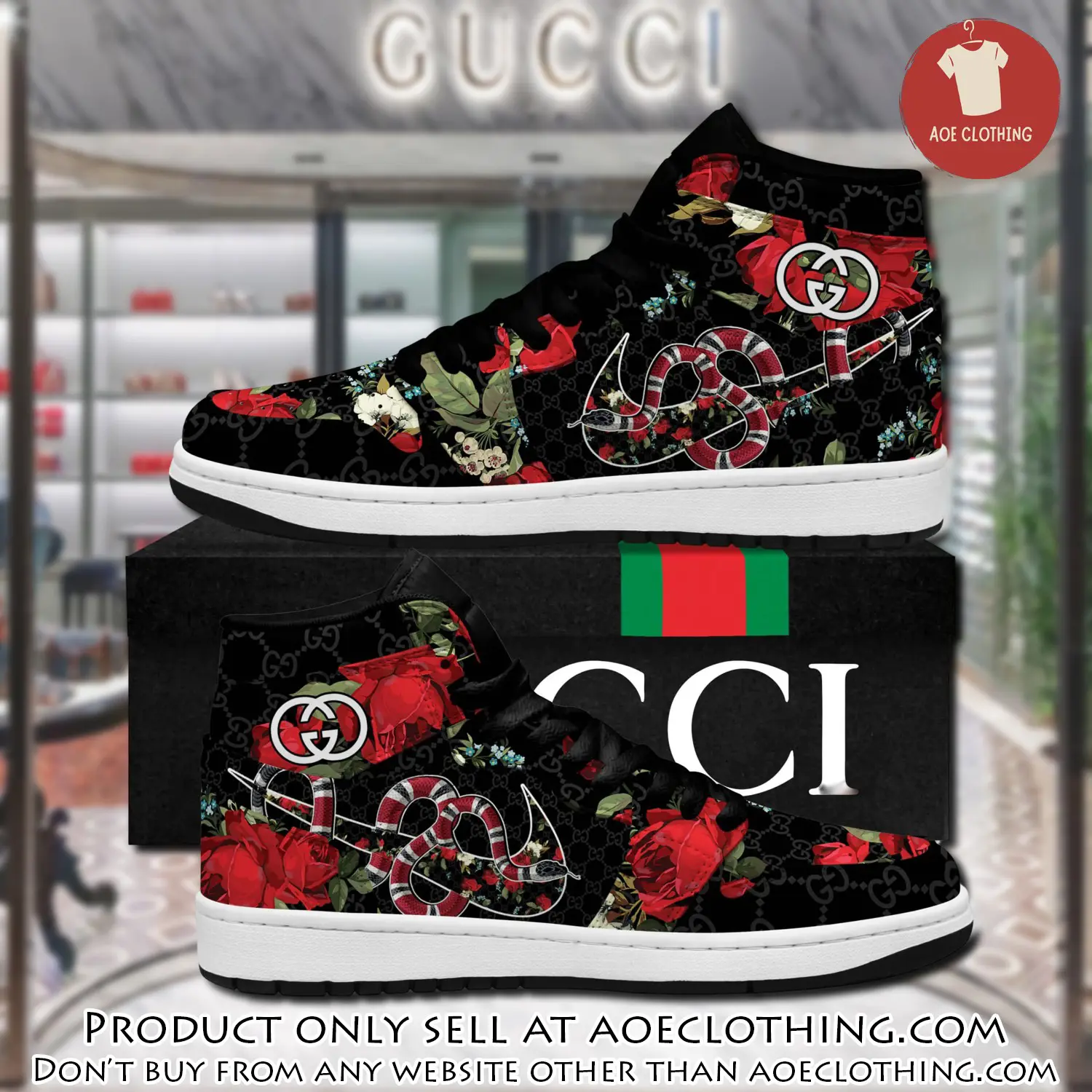 Gucci snake roses luxury brand high air jordan sneaker shoes aoe0425348